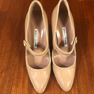 Manolo Blahnik patent leather Mary Jane pump